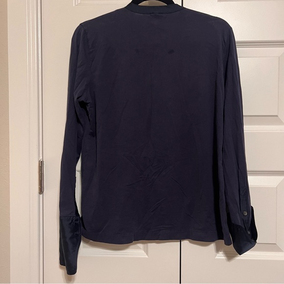 J. Crew Navy Tuxedo Button-Down Shirt - Picture 10 of 11